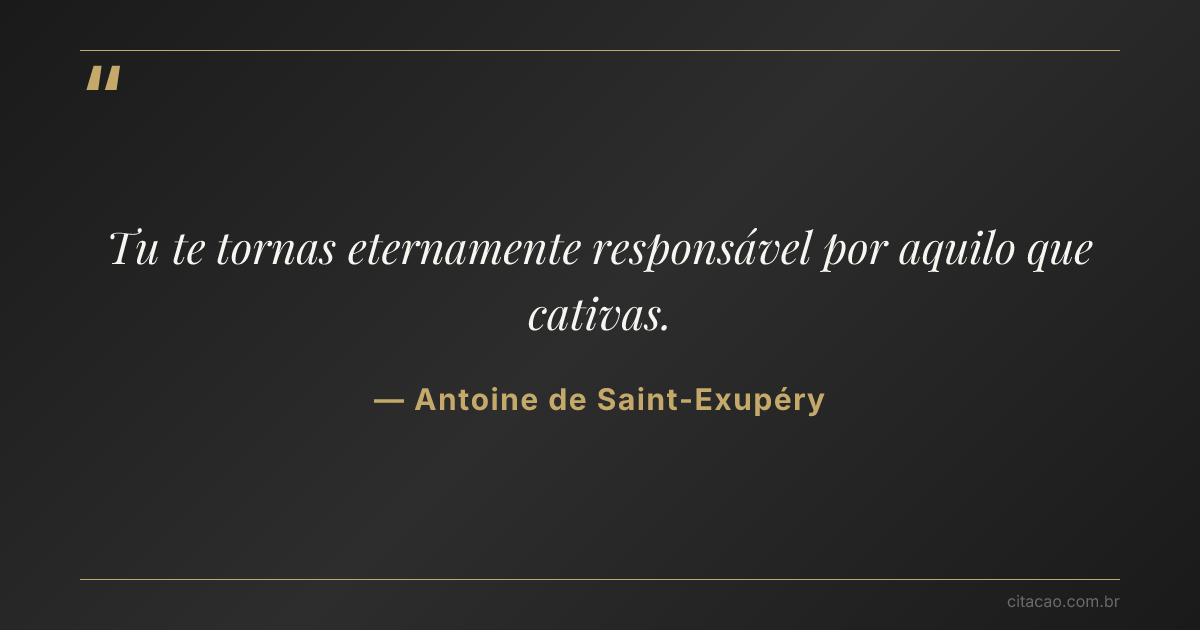Citação de Antoine de Saint-Exupéry