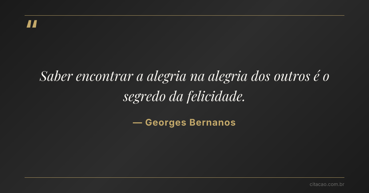 Citação de Georges Bernanos