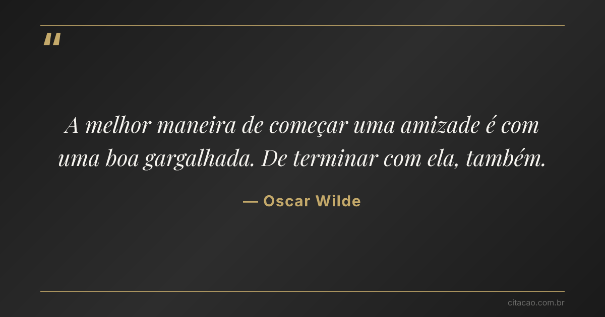 Citação de Oscar Wilde