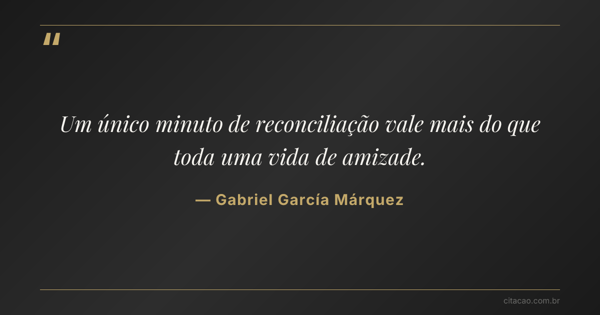 Citação de Gabriel García Márquez