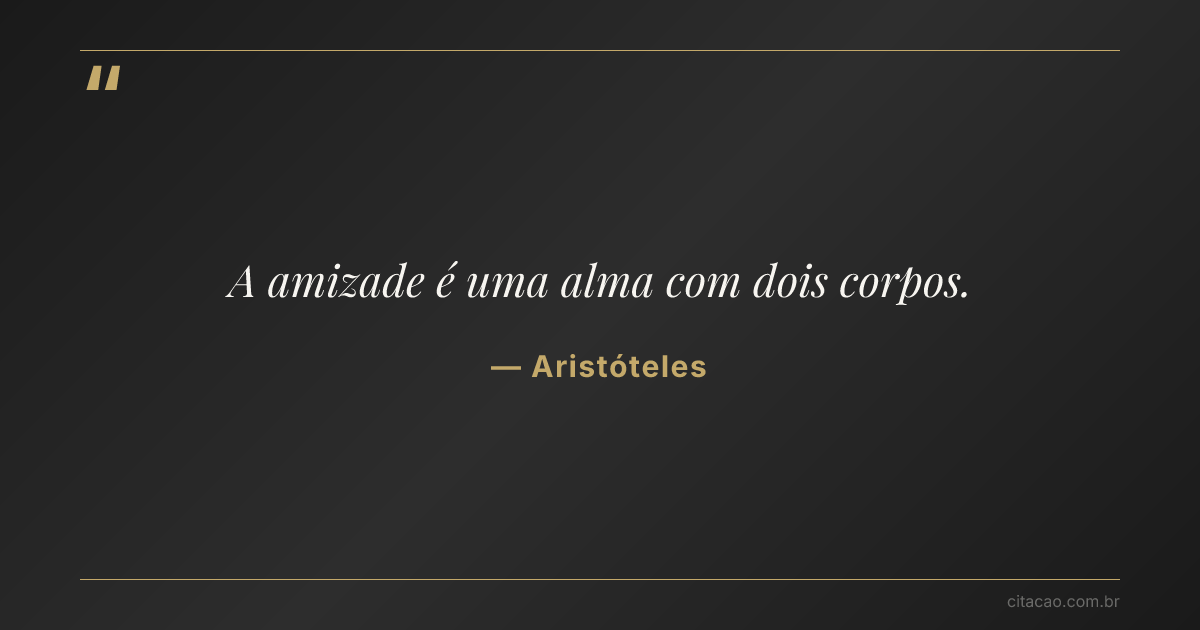 Citação de Aristóteles