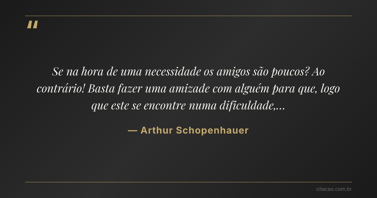 Citação de Arthur Schopenhauer