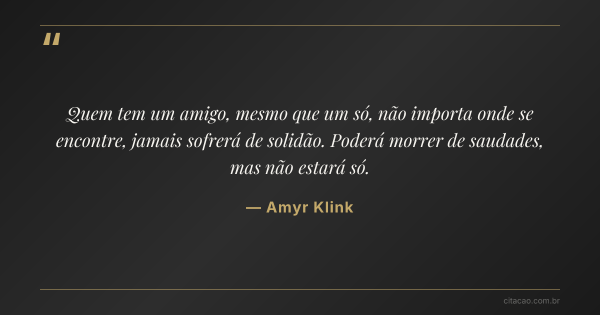 Citação de Amyr Klink