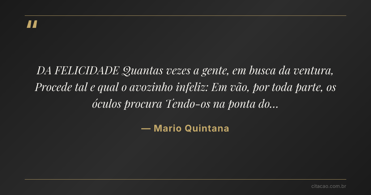 Citação de Mario Quintana
