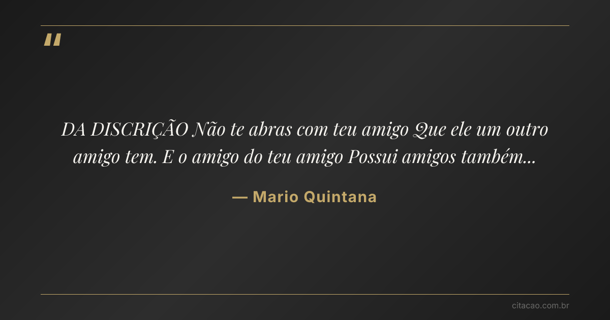 Citação de Mario Quintana