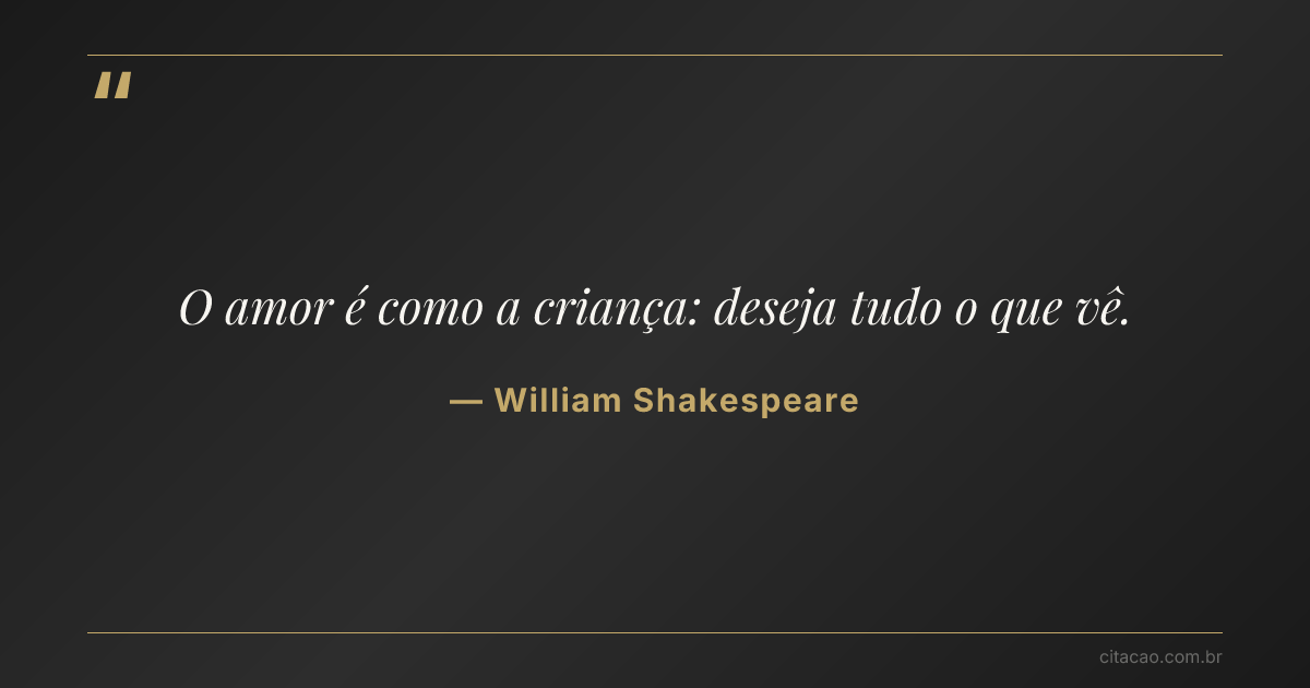 Citação de William Shakespeare