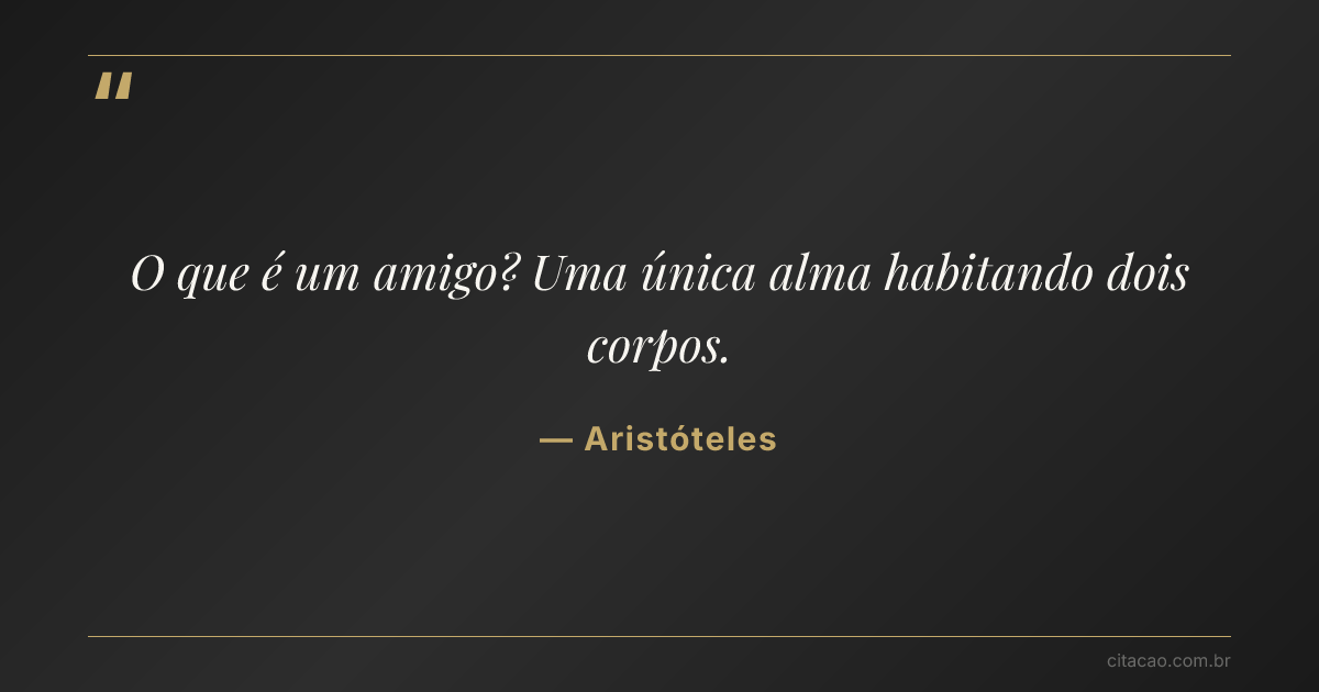 Citação de Aristóteles