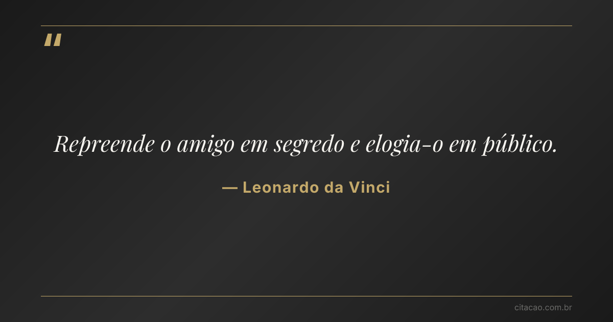 Citação de Leonardo da Vinci