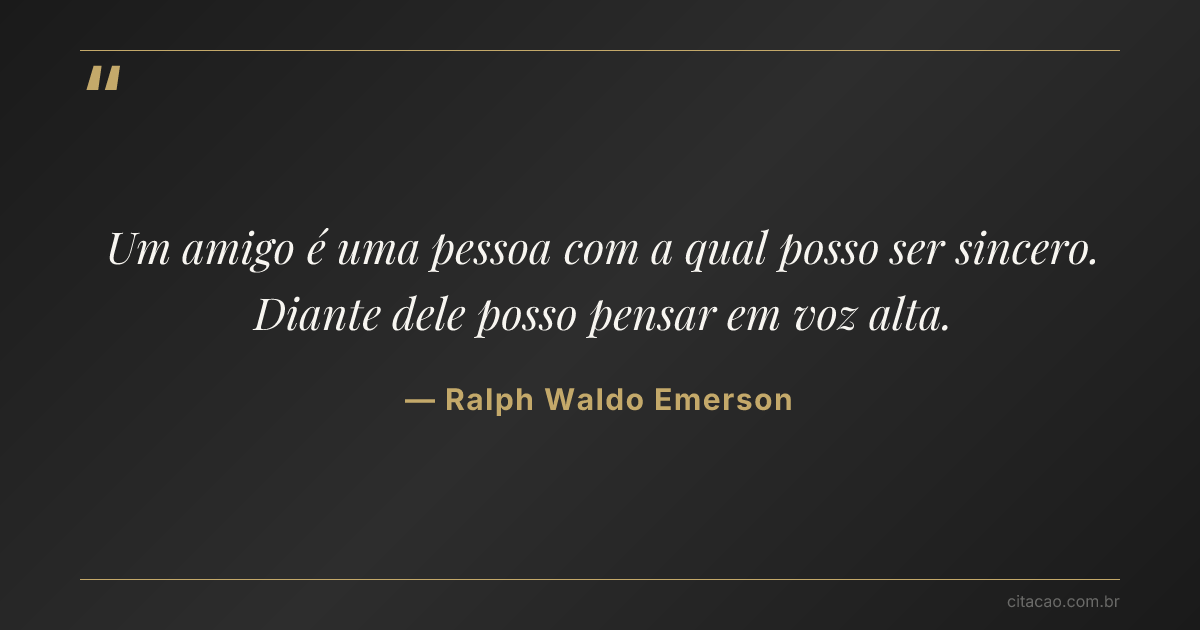 Citação de Ralph Waldo Emerson