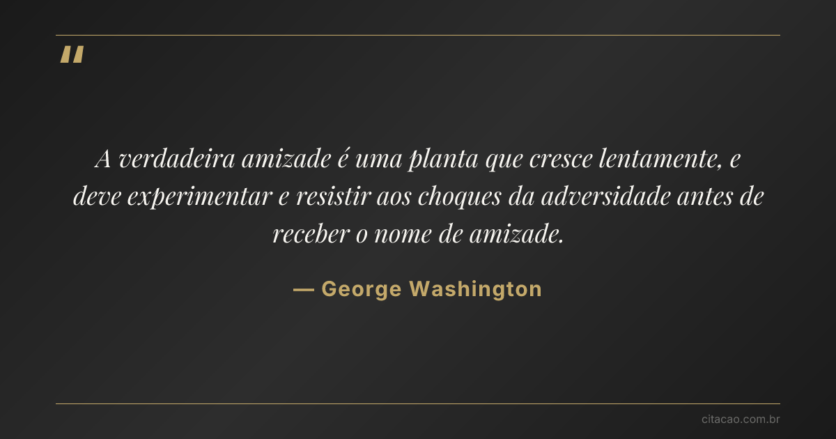 Citação de George Washington