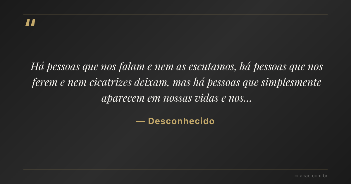 Citação de Desconhecido