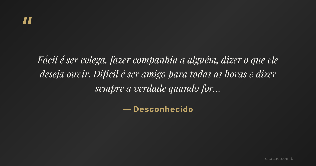 Citação de Desconhecido