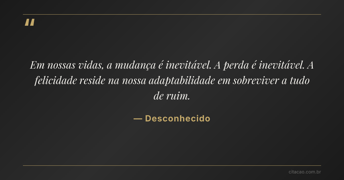 Citação de Desconhecido