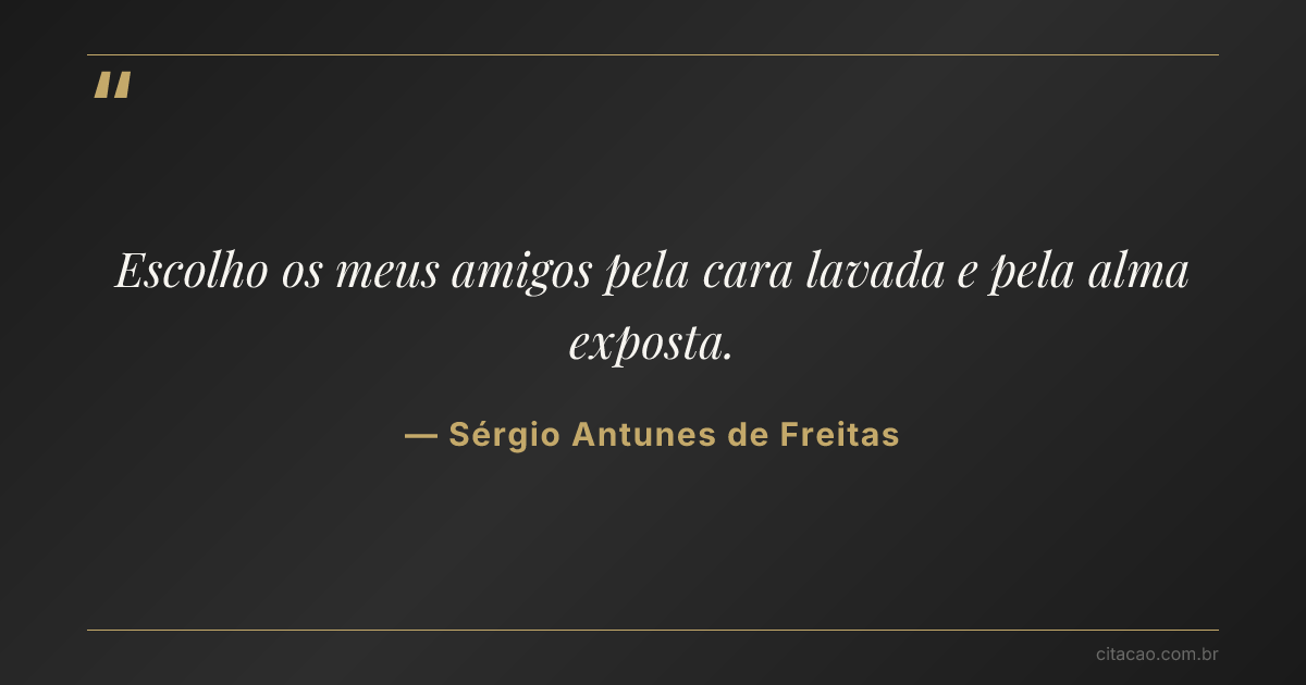 Citação de Sérgio Antunes de Freitas