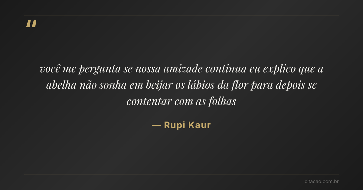 Citação de Rupi Kaur