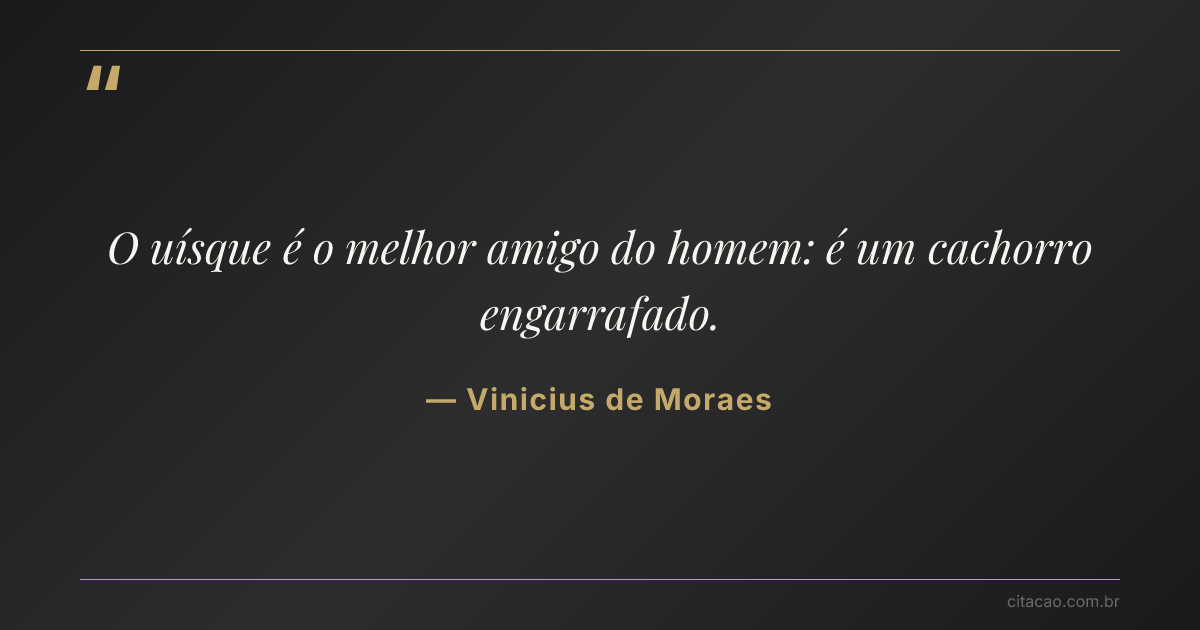 Citação de Vinicius de Moraes