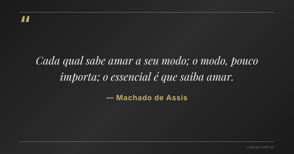 Citação de Machado de Assis
