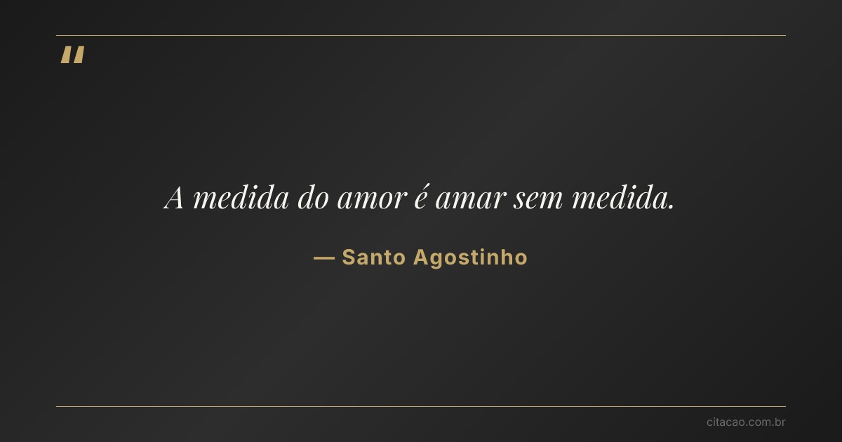 Citação de Santo Agostinho