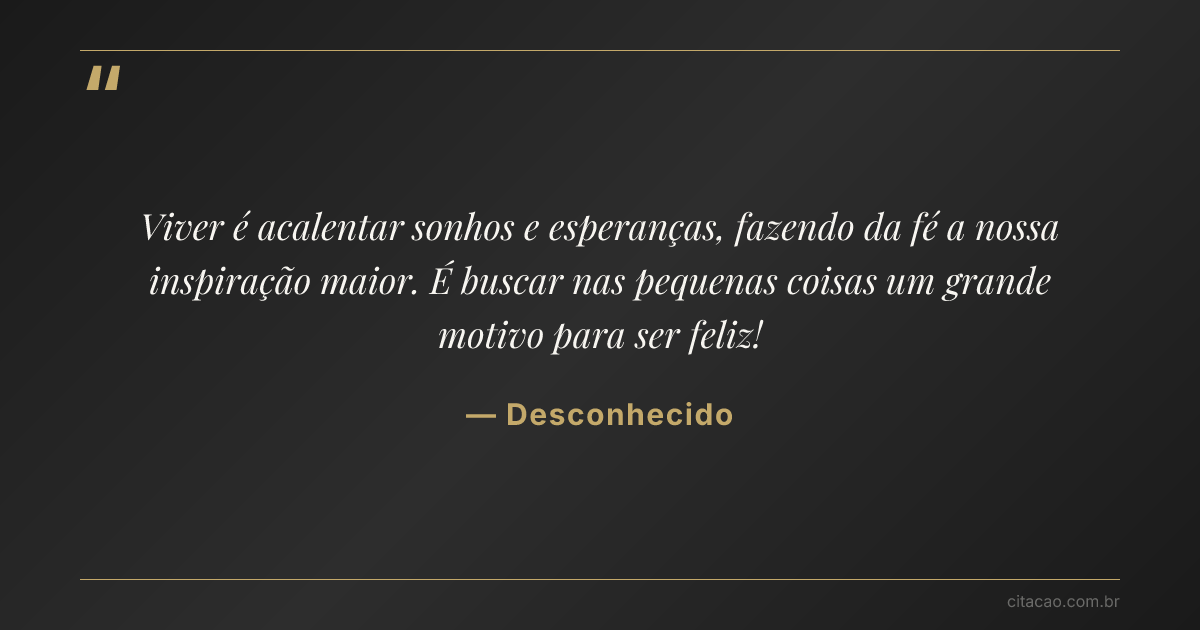 Citação de Desconhecido