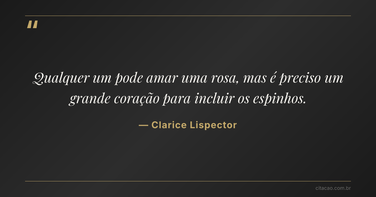 Citação de Clarice Lispector