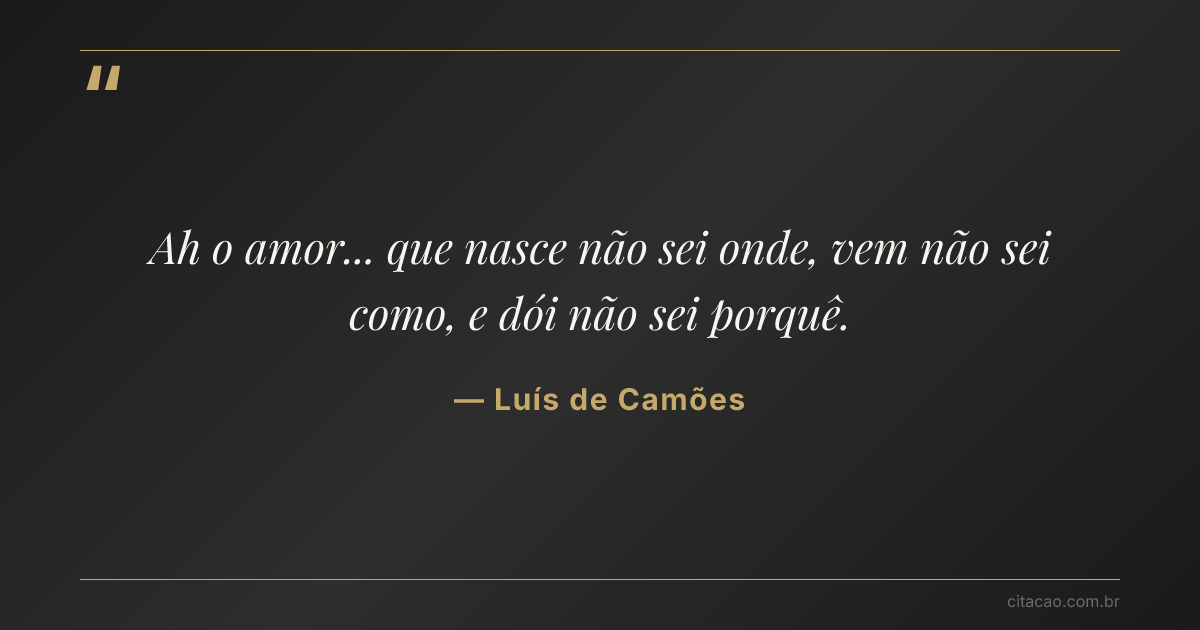 Citação de Luís de Camões