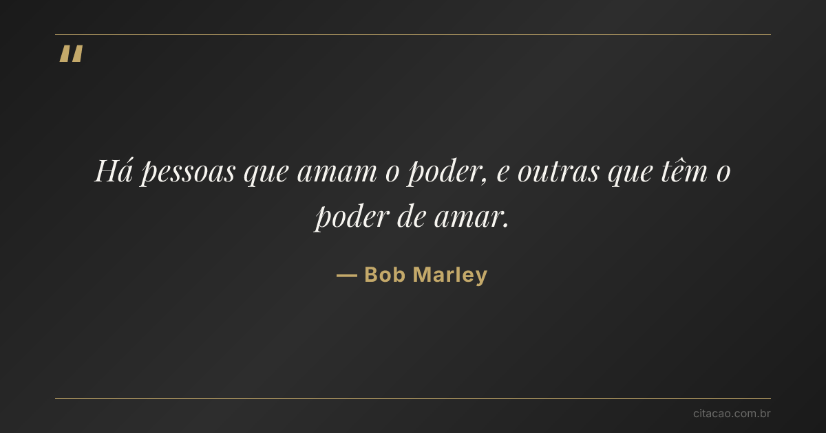 Citação de Bob Marley