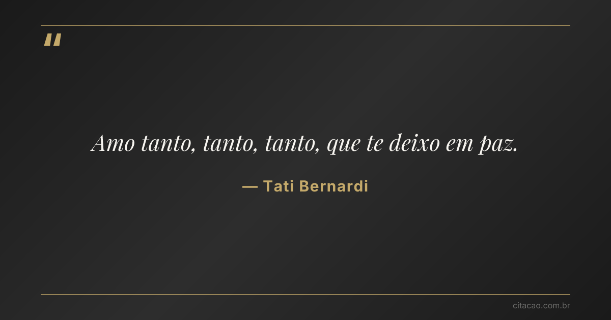 Citação de Tati Bernardi