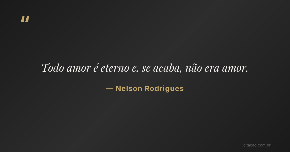 Citação de Nelson Rodrigues