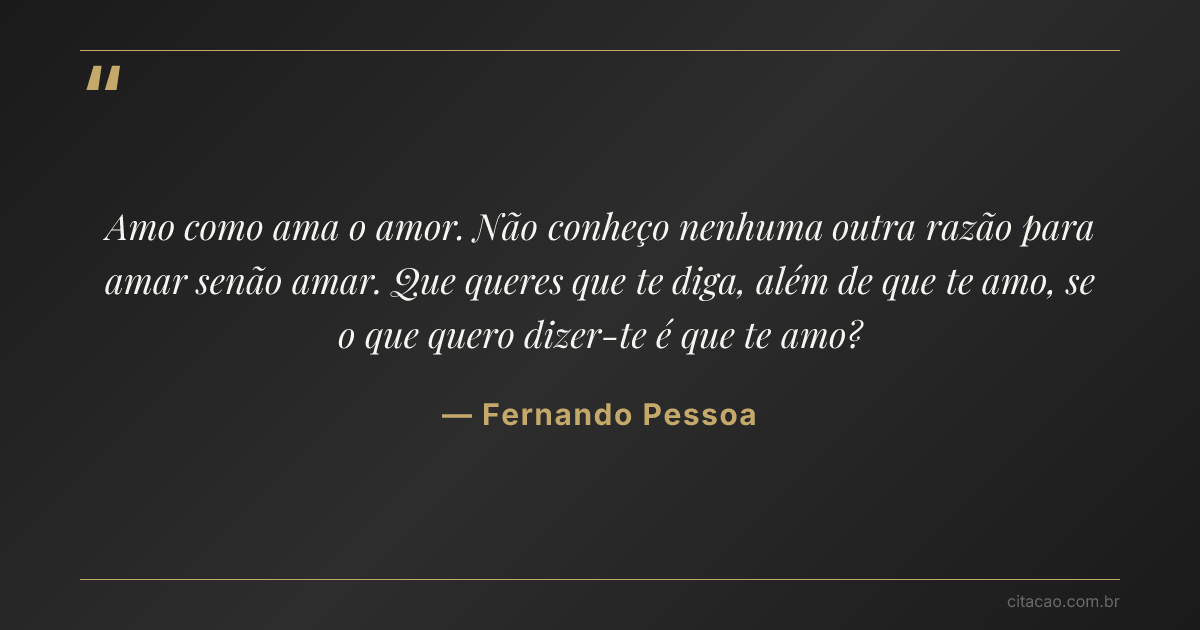 Citação de Fernando Pessoa