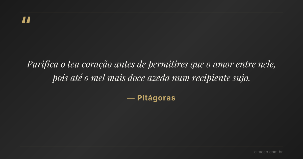 Citação de Pitágoras