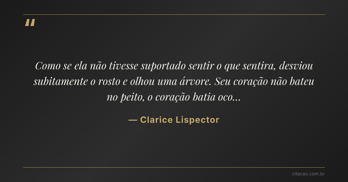 Citação de Clarice Lispector