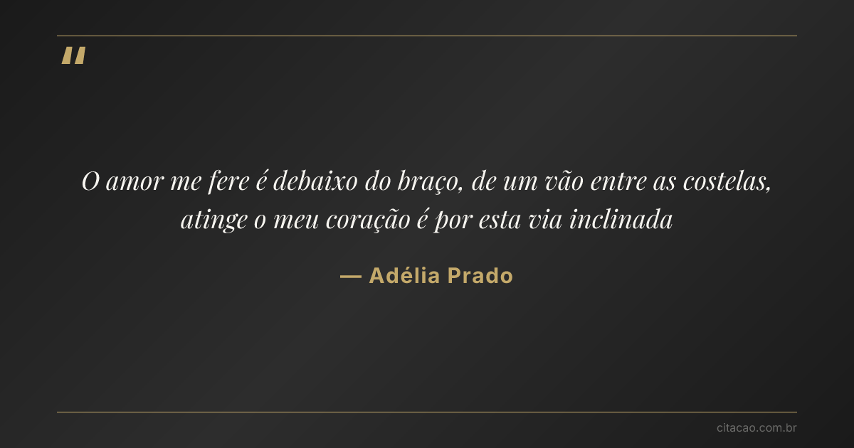 Citação de Adélia Prado