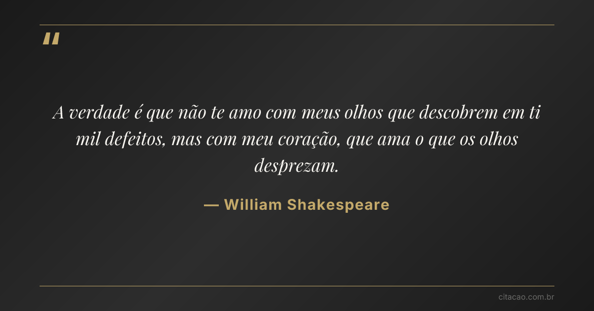 Citação de William Shakespeare