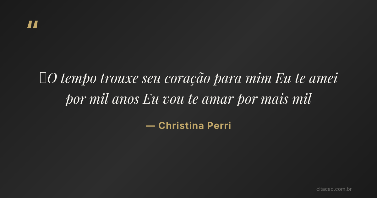 Citação de Christina Perri