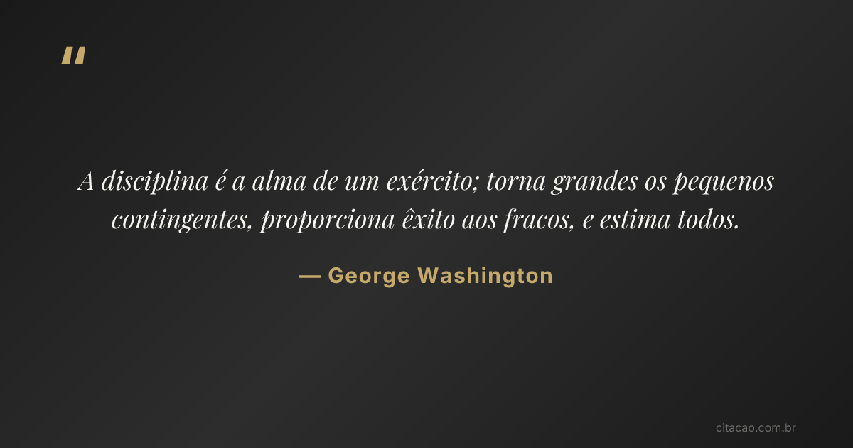 Citação de George Washington