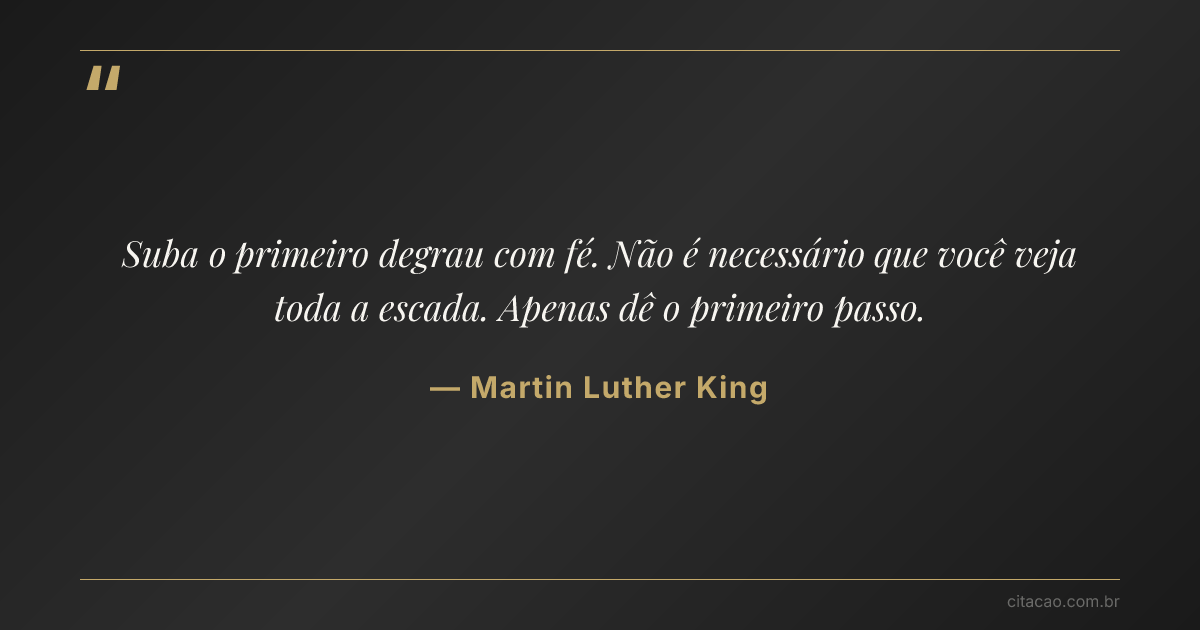 Citação de Martin Luther King