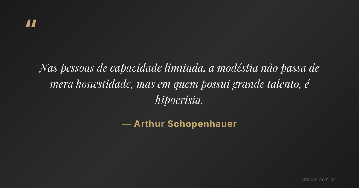 Citação de Arthur Schopenhauer