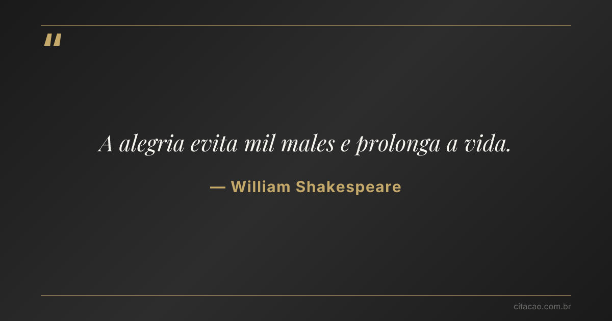 Citação de William Shakespeare