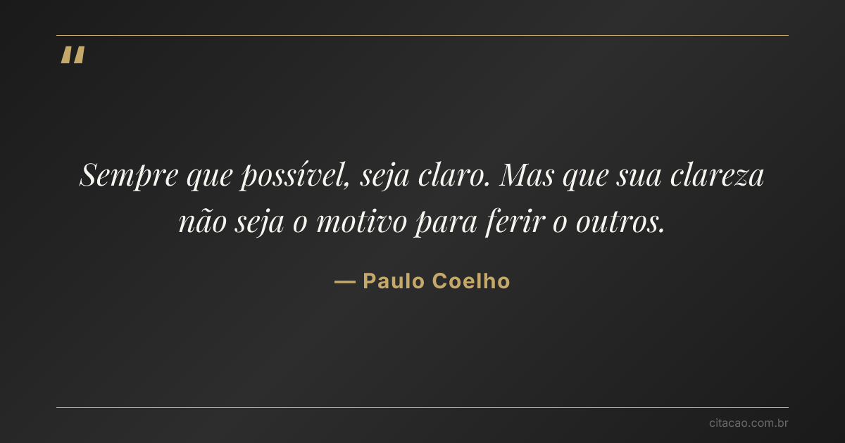 Citação de Paulo Coelho