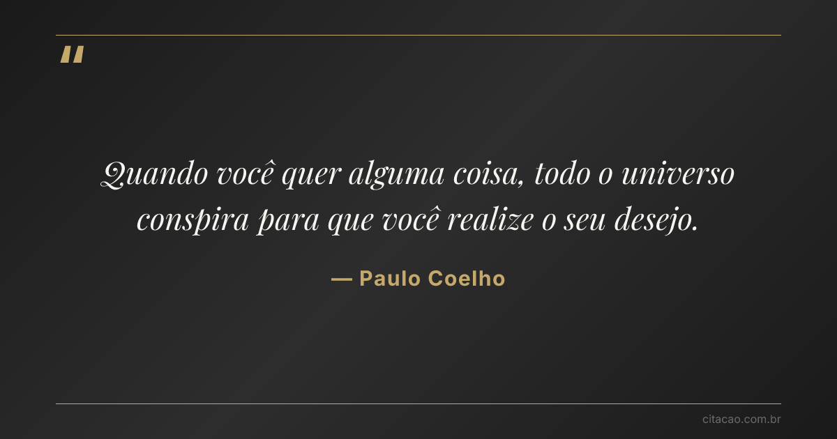 Citação de Paulo Coelho