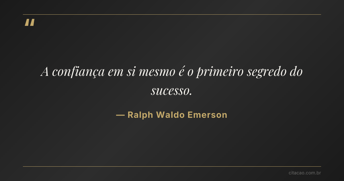 Citação de Ralph Waldo Emerson