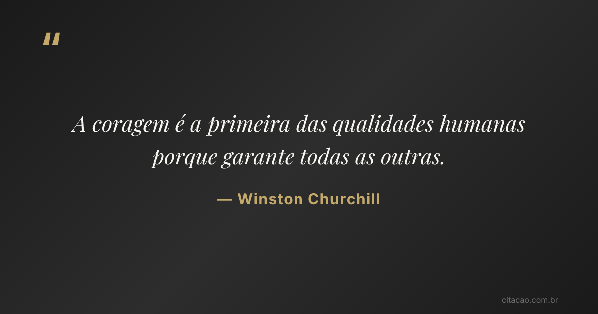 Citação de Winston Churchill