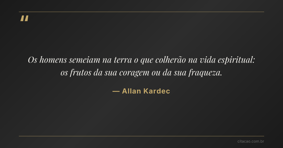 Citação de Allan Kardec