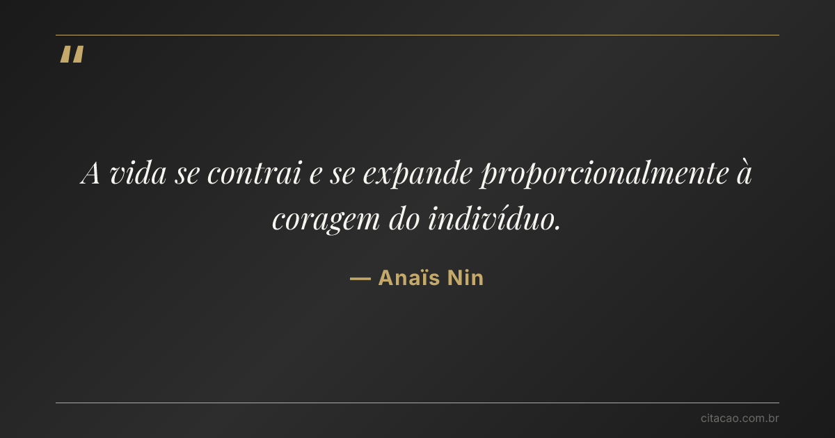 Citação de Anaïs Nin