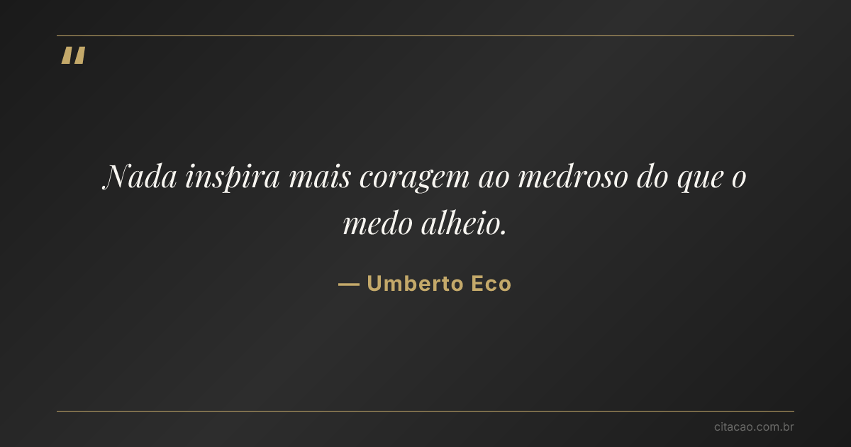 Citação de Umberto Eco