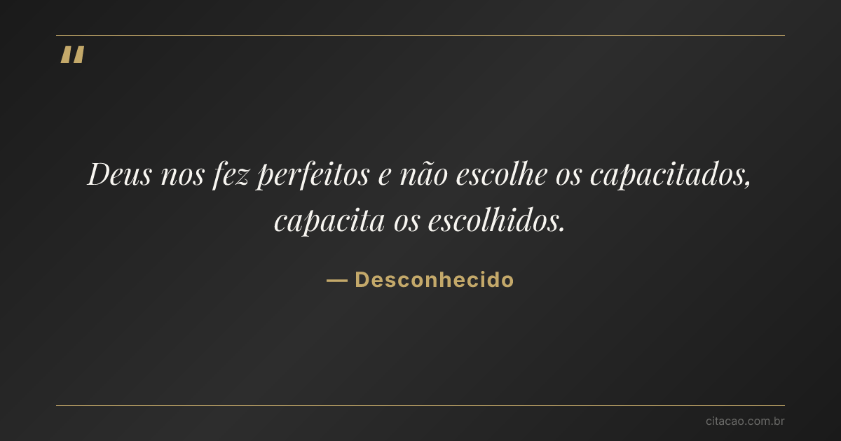 Citação de Desconhecido
