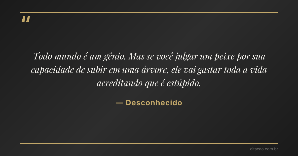 Citação de Desconhecido