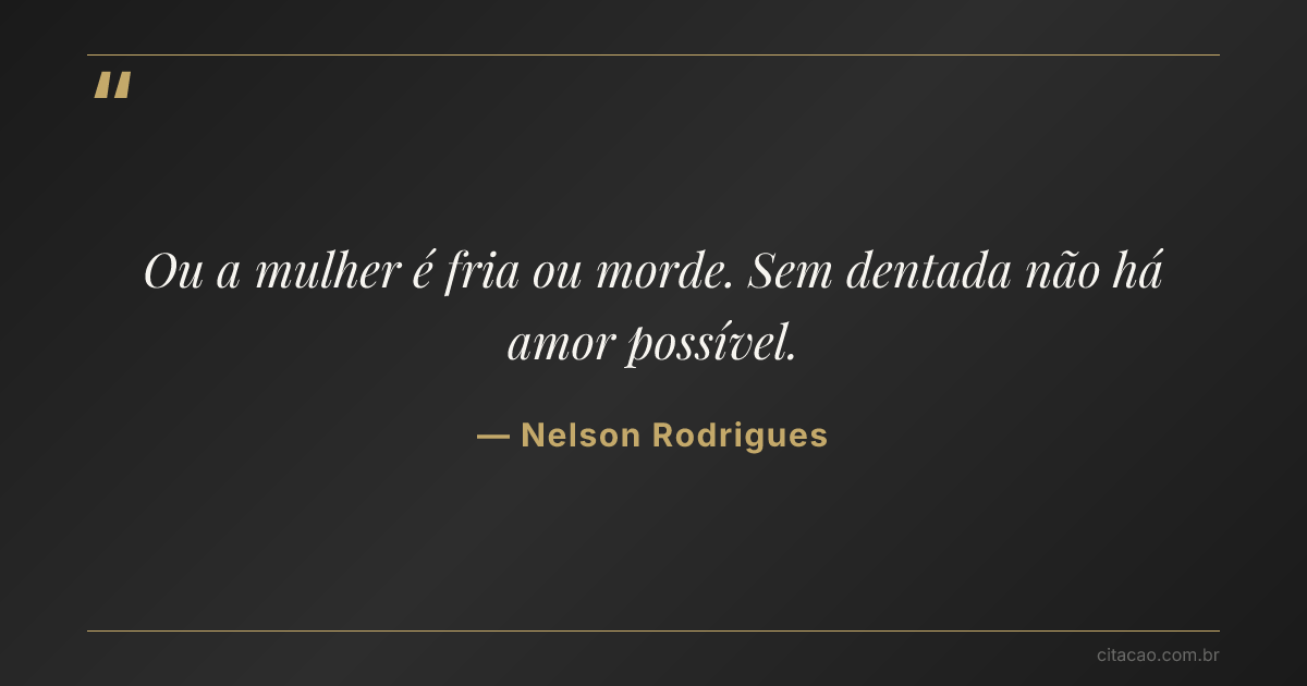 Citação de Nelson Rodrigues