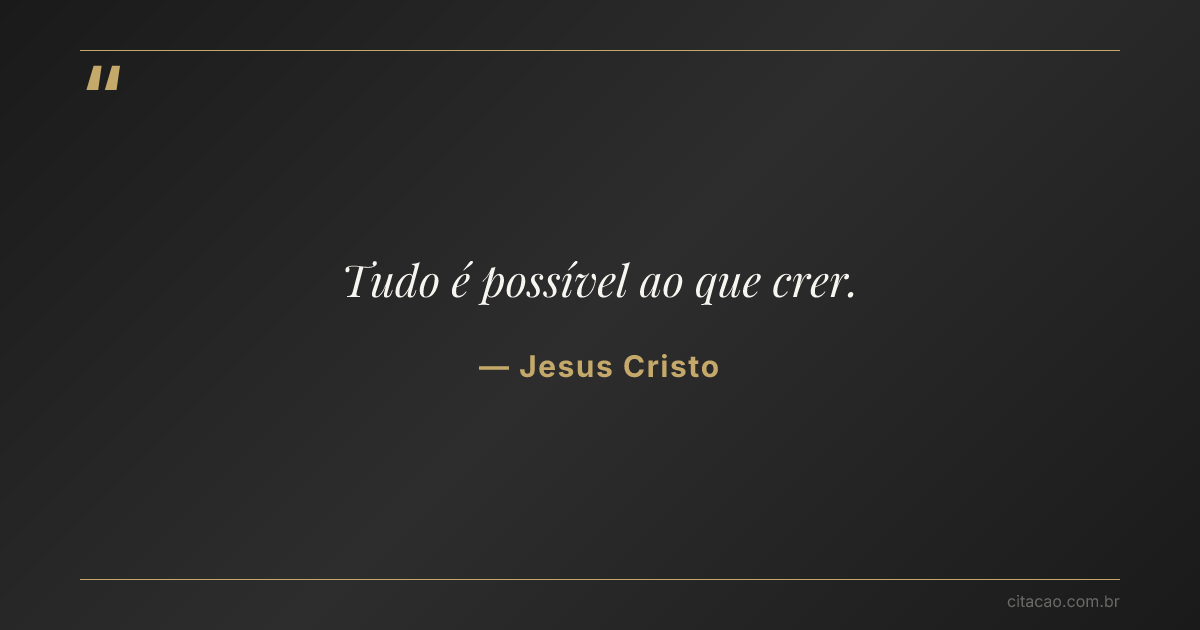 Citação de Jesus Cristo