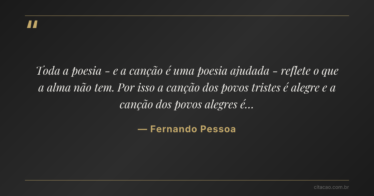 Citação de Fernando Pessoa